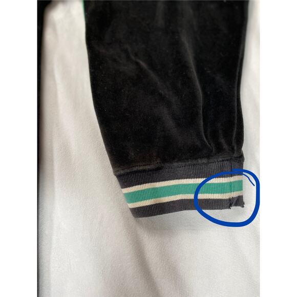 UNK NBA Vintage Boston Celtics Velour Full Zip Track Jacket XL Black - Picture 8 of 15